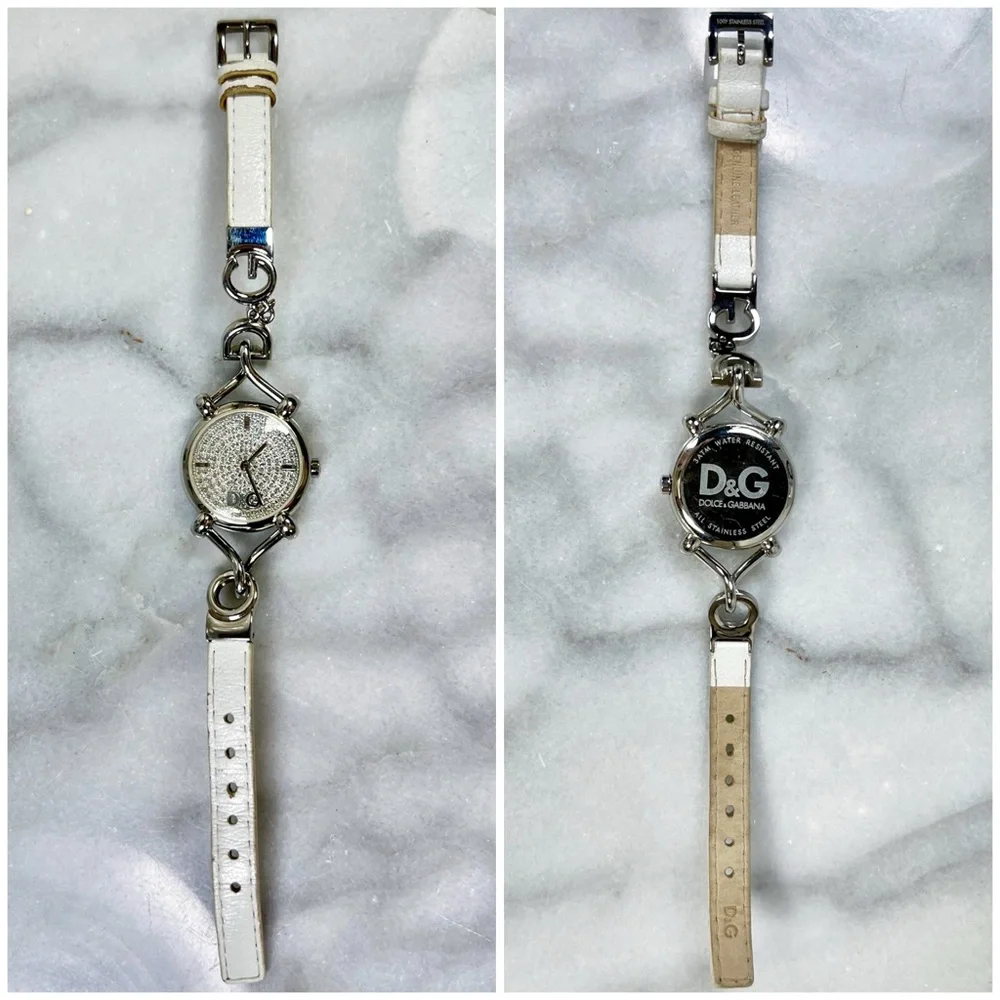 Dolce & Gabbana Silver Crystal Logo Watch